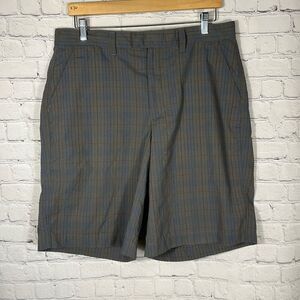 Patagonia Mens Thrift Shorts Seersucker Khaki Chino 34 Style 57627 Gravel Gray